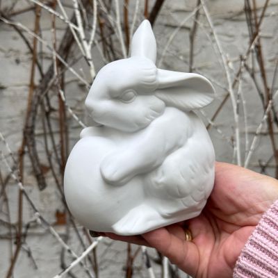 Статуэтка Hutschenreuther Заяц с яйцом 14 см бисквитный фарфор Германия