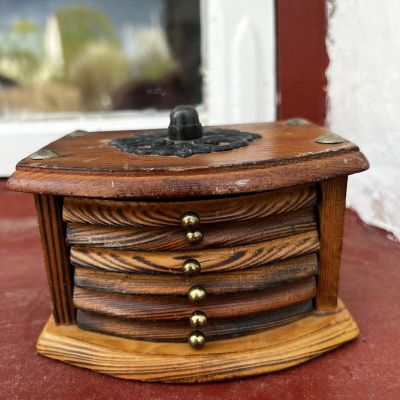 Подставка под бокал набор в деревянном декоративном коробе