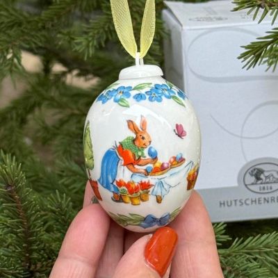 Подвес Яйцо пасхальное Hutschenreuther 7 см фарфор Германия 2019 г.