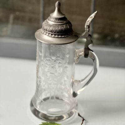 Кружка пивная 600 мл хрусталь олово Германия        