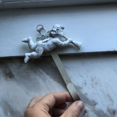 Крючок 13 см Ангел с т рубой металл полипласт