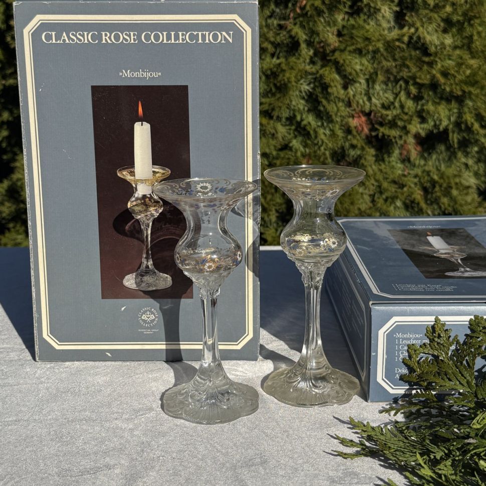 Подсвечник ваза Rosenthal Monbijou Цветы 16 см Германия 