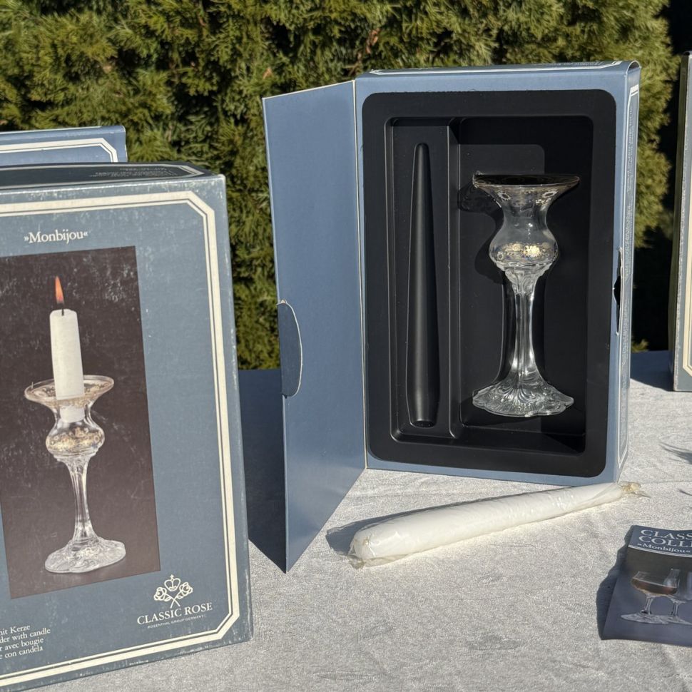 Подсвечник ваза Rosenthal Monbijou Цветы 16 см Германия 