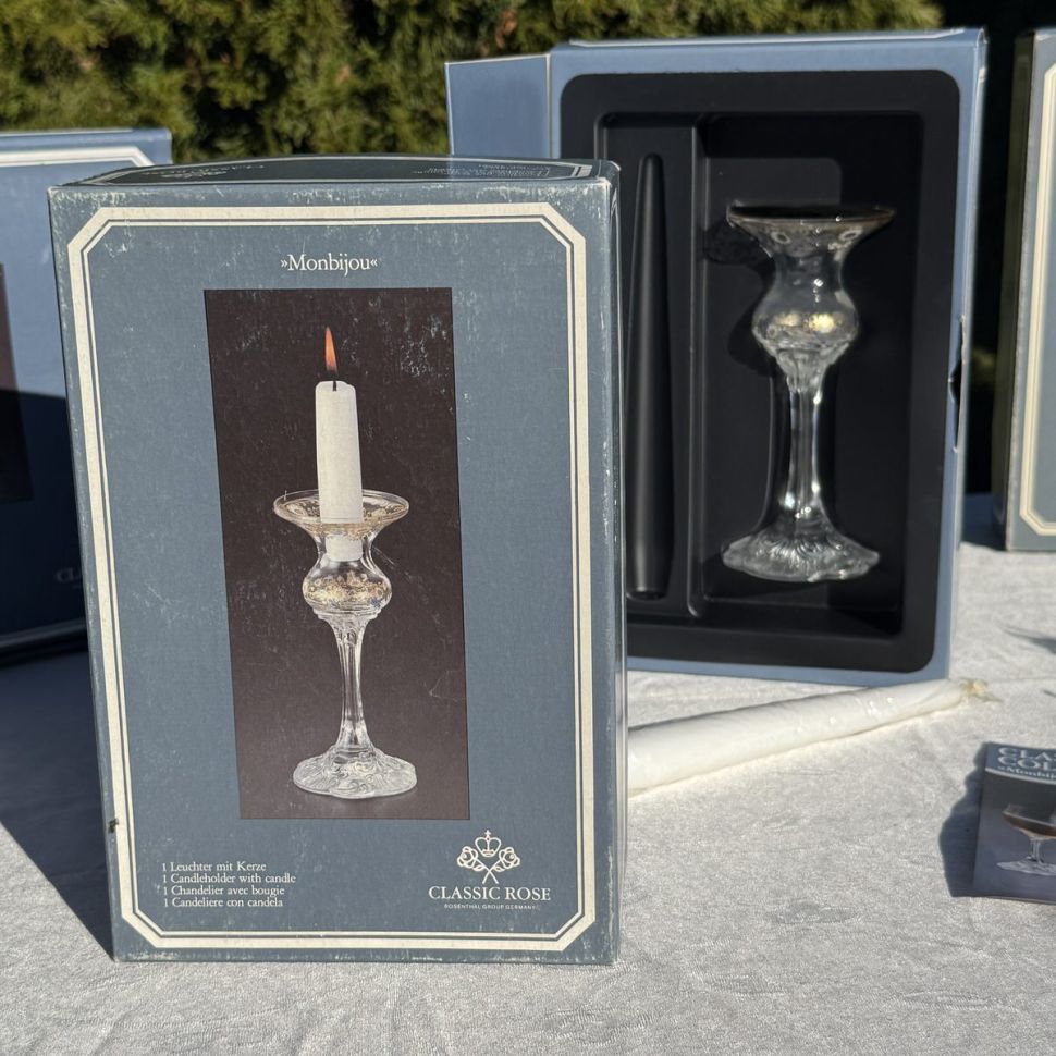 Подсвечник ваза Rosenthal Monbijou Цветы 16 см Германия 