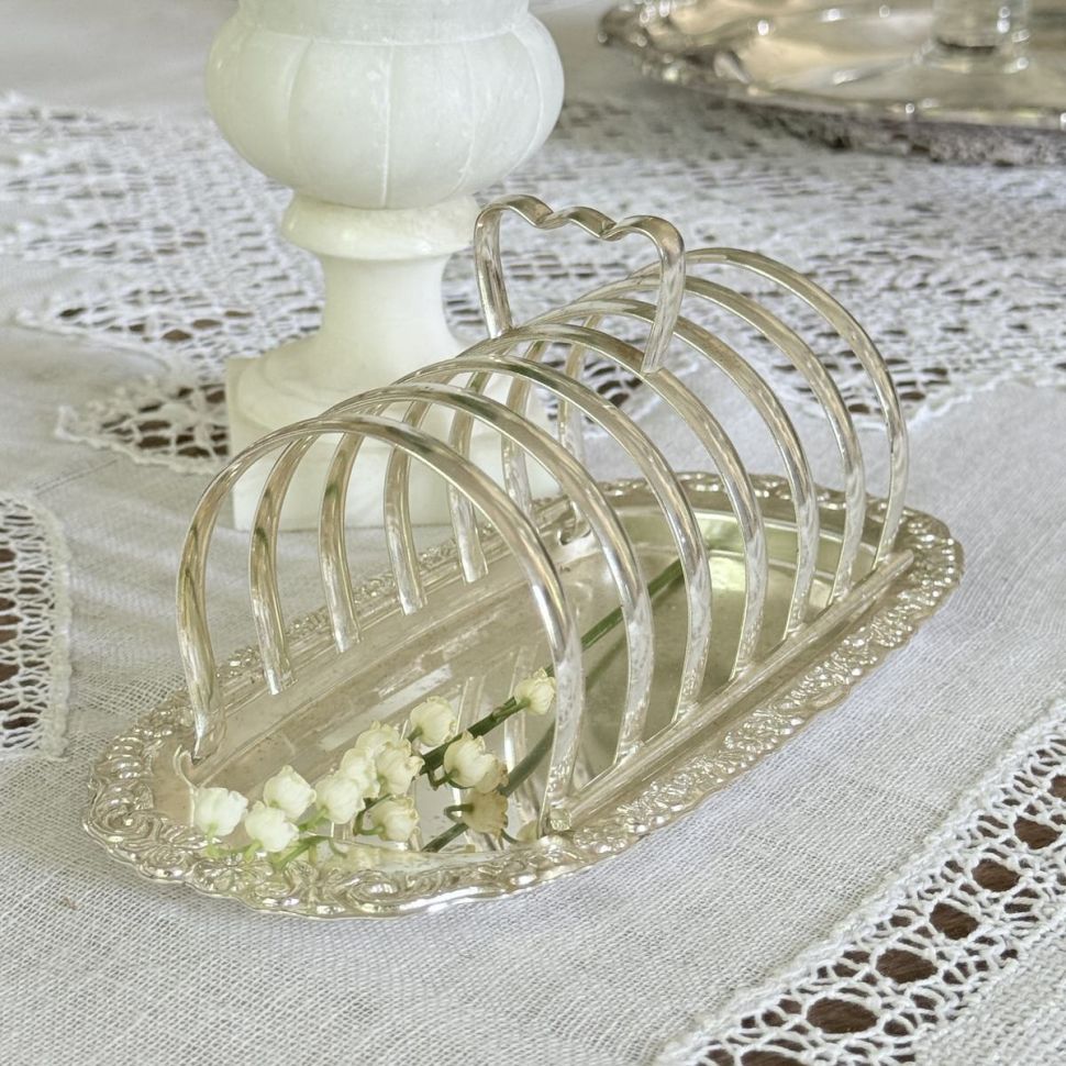 Подставка для тостов Queen Anne 19 см серебрение Англия