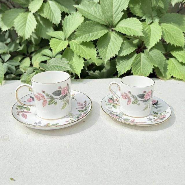 Кофейная пара Wedgwood Hathaway Rose 100 мл Англия