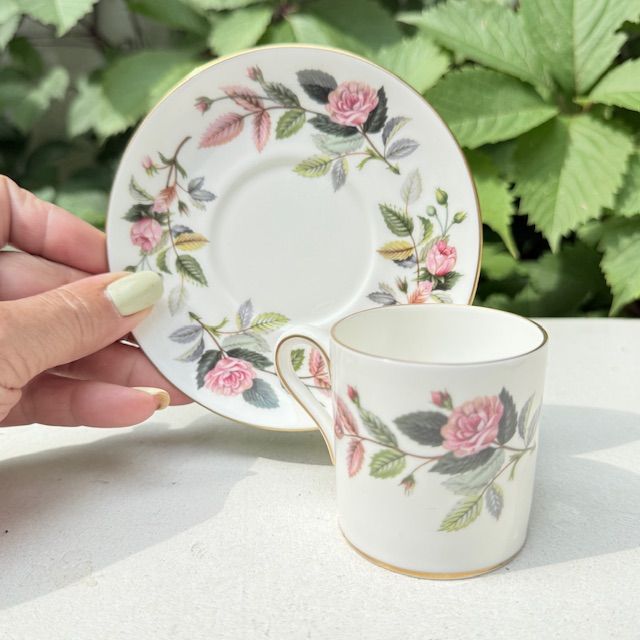 Кофейная пара Wedgwood Hathaway Rose 100 мл Англия