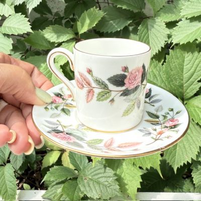 Кофейная пара Wedgwood Hathaway Rose 100 мл Англия