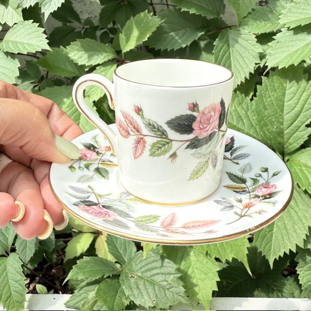 Кофейная пара Wedgwood Hathaway Rose 100 мл Англия