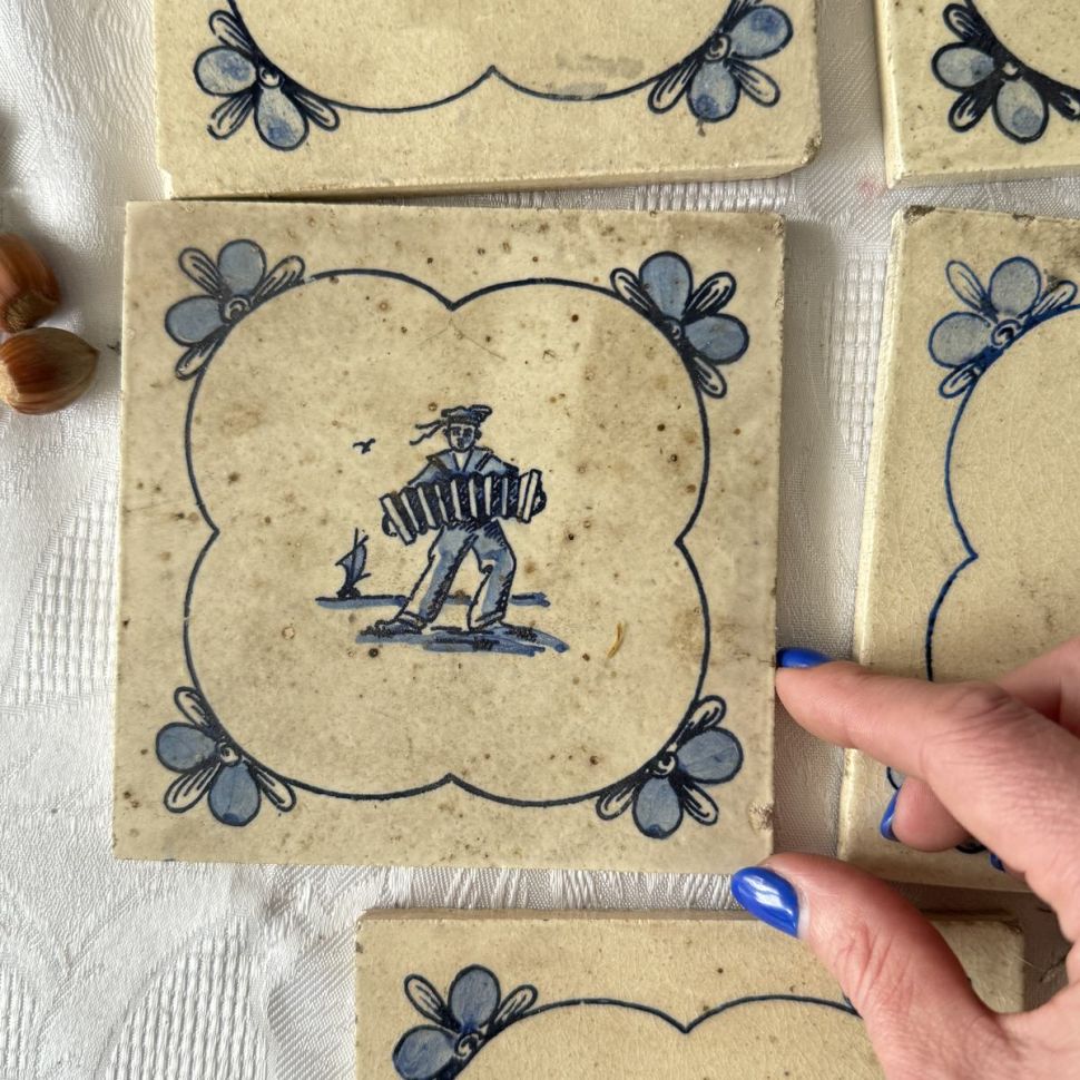 Плитка изразец Delft Гармонист 12х12 см Голландия