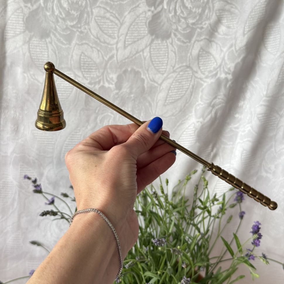 Тушитель гаситель для свечи 32 см латунь