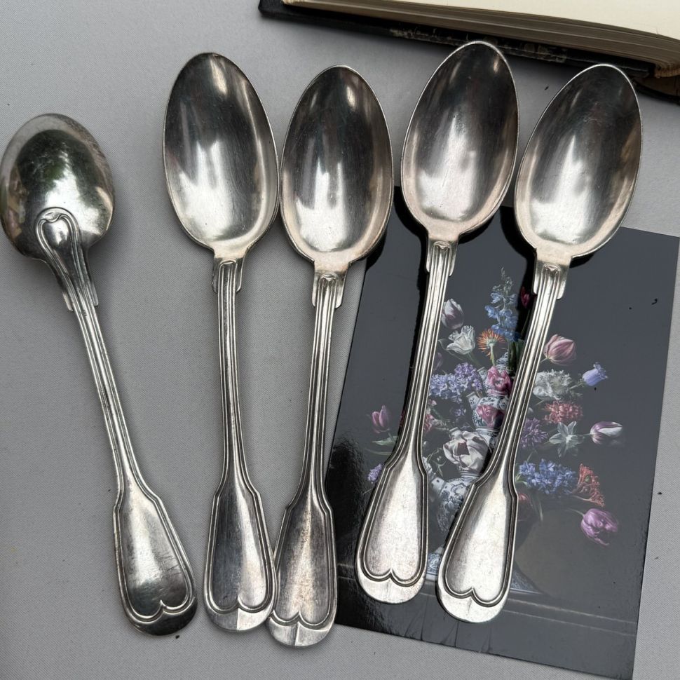 Ложка столовая 21 см серебрение 20 Франция  