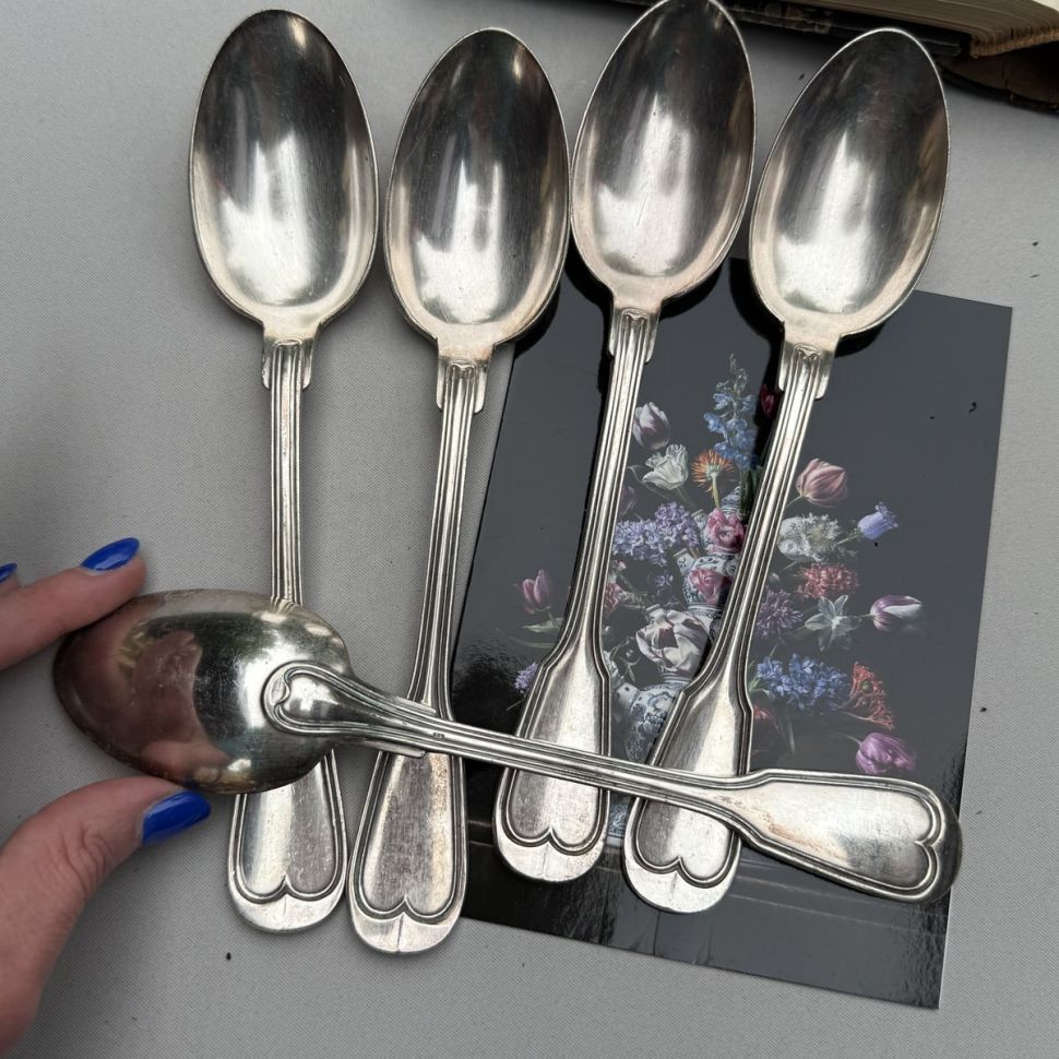 Ложка столовая 21 см серебрение 20 Франция  