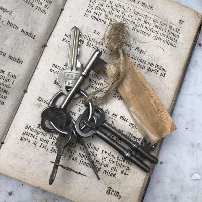 Связка ключей на кольце металл ( набор 6 шт)