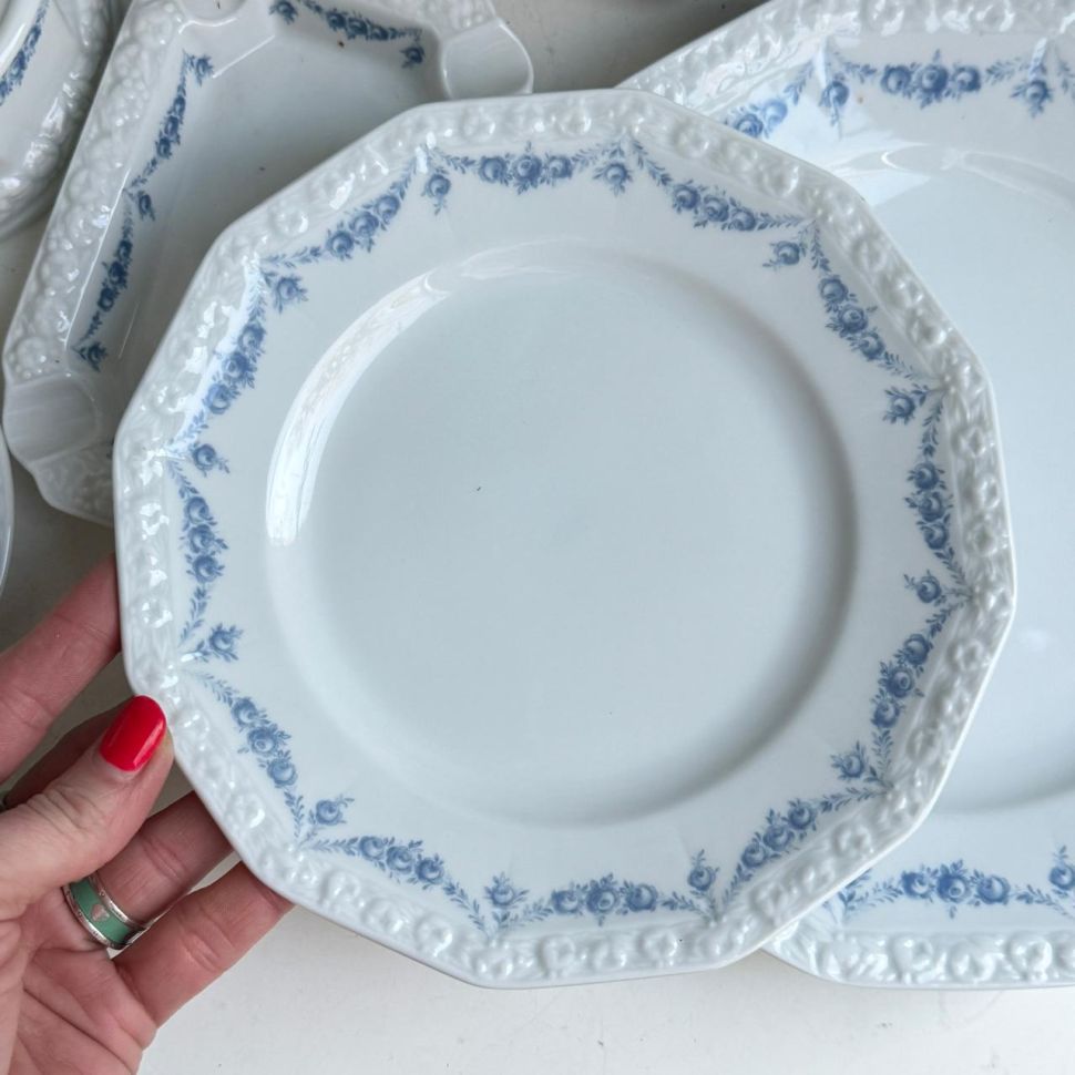 Тарелка Rosenthal Classic Rose голубые розы 22 см Германия
