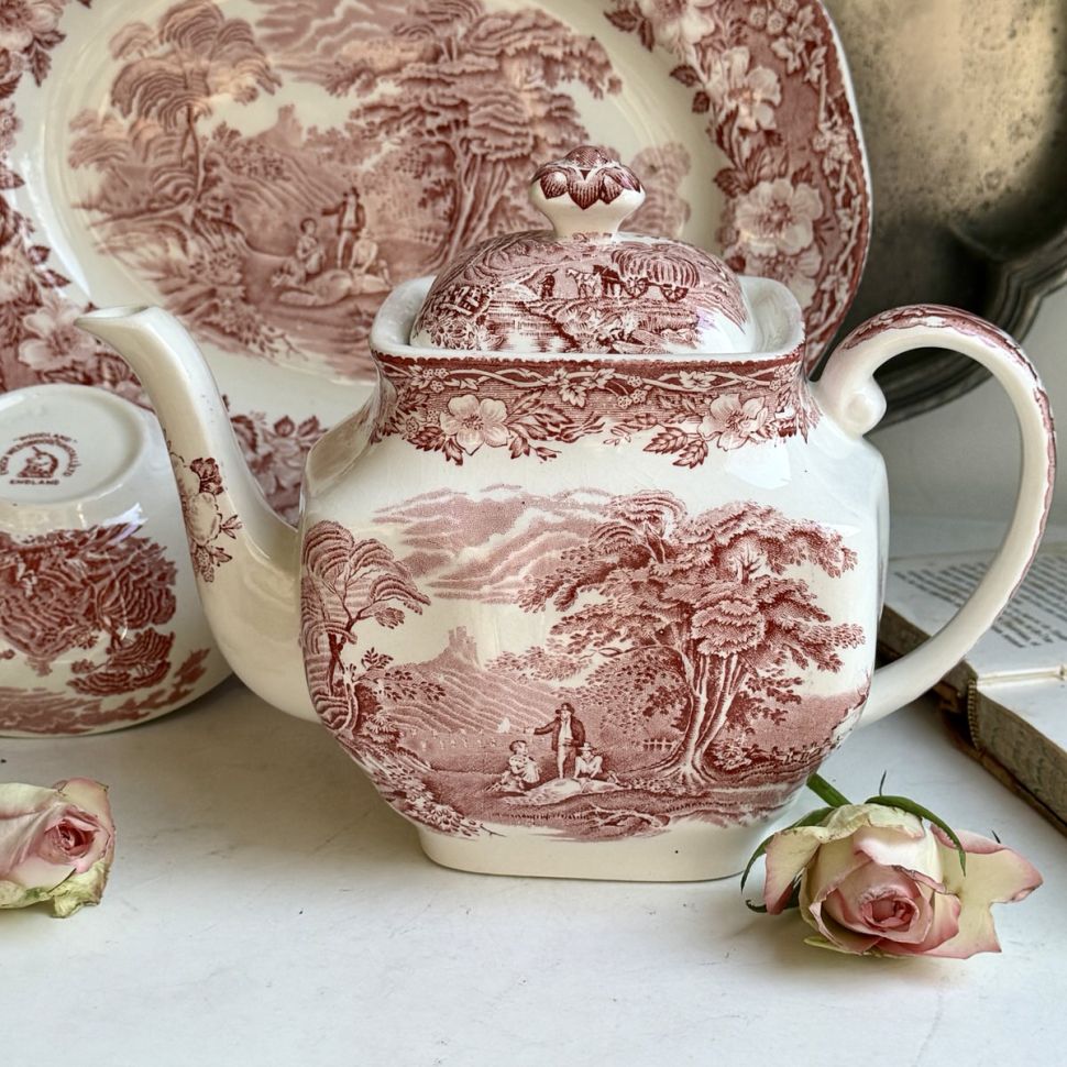 Чайник Enoch Wedgwood Woodland  красный 1,1 л Англия 