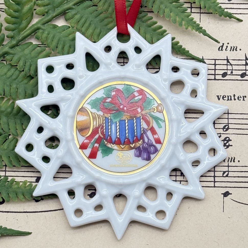 Подвес Звезда рождественский мотив 8 см Hutschenreuther Германия