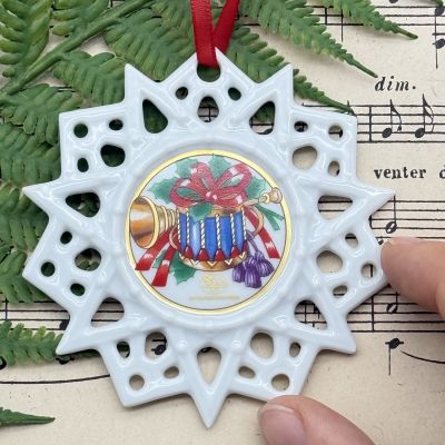 Подвес Звезда рождественский мотив 8 см Hutschenreuther Германия