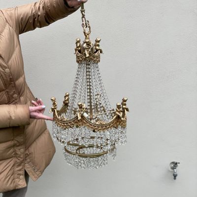 Люстра Ангелы 65 см латунь хрусталь