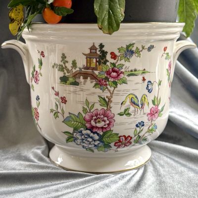 Ваза кашпо Crown Staffordshire Pagoda 18 см фарфор Англия