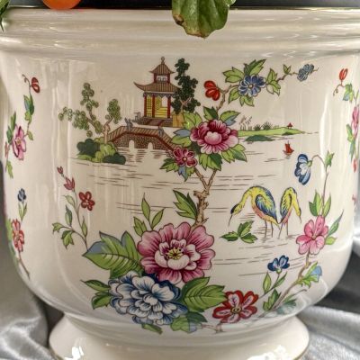 Ваза кашпо Crown Staffordshire Pagoda 18 см фарфор Англия