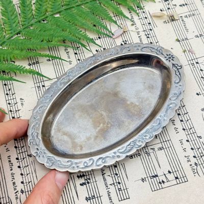 Поднос овальный 14 см мельхиор