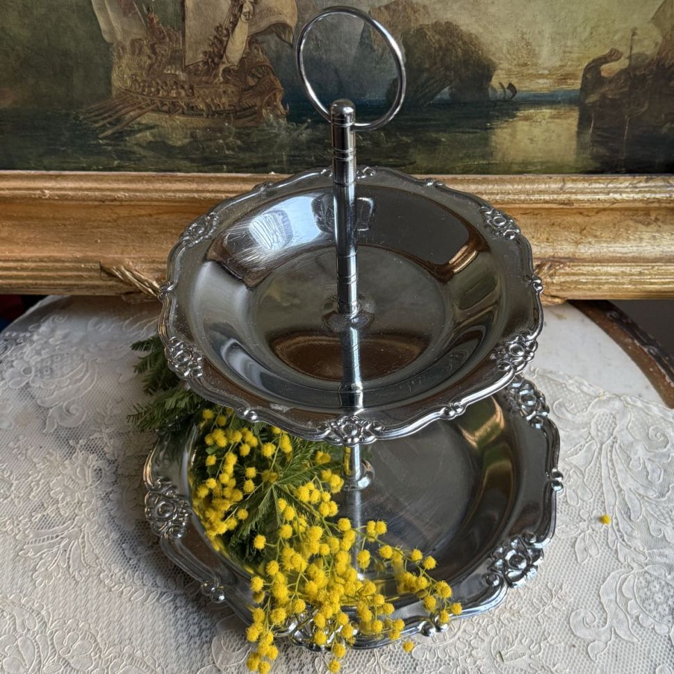 Менажница этажерка 27 см сталь Франция 