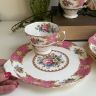 Чайная пара Royal Albert Lady Carlyle 200 мл Tennis plate  Англия 