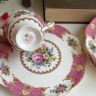 Чайная пара Royal Albert Lady Carlyle 200 мл Tennis plate  Англия 