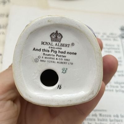 Статуэтка Beatrix Potter And This Pig Had None Royal Albert Англия 1992 г.