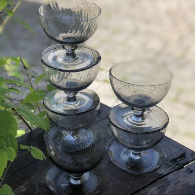 Креманка дымчатый хрусталь Швеция 150 мл