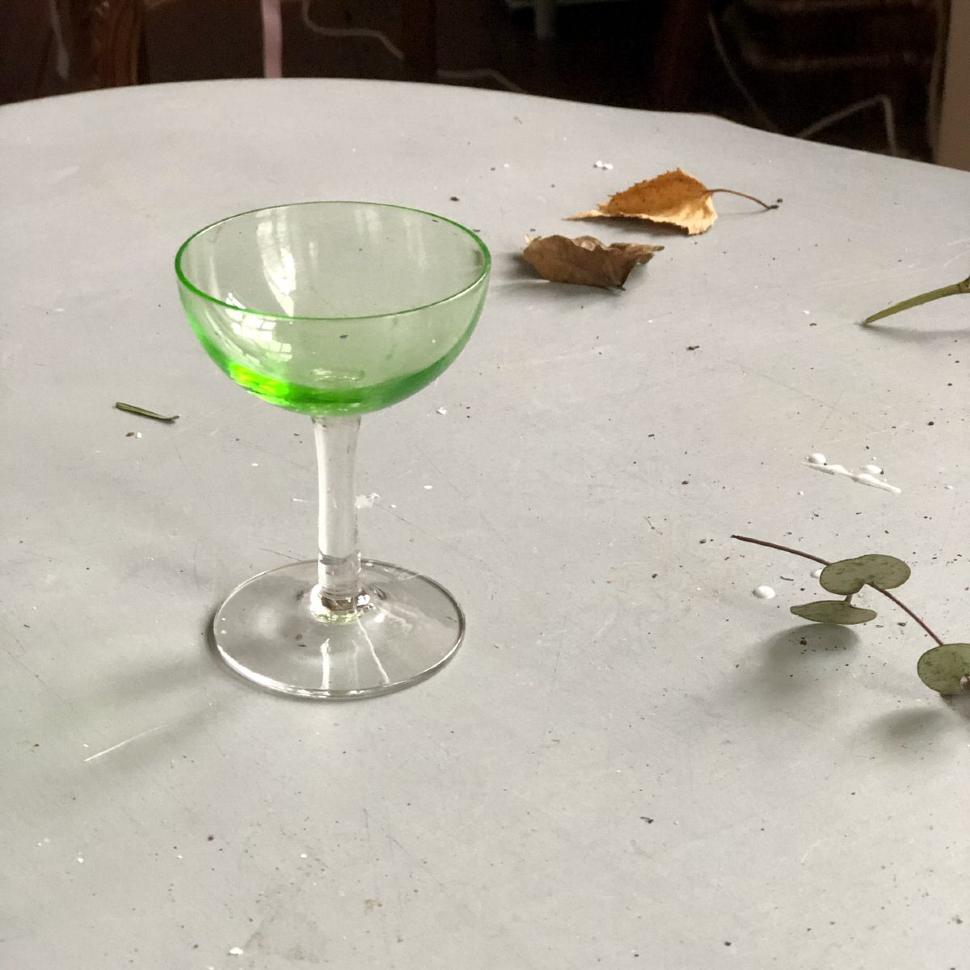 Рюмка для ликера зеленая