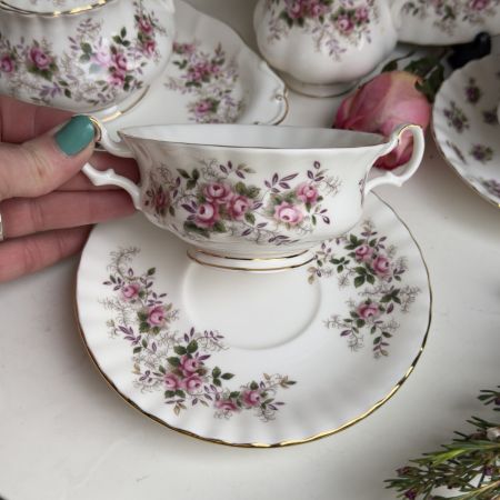Бульонная пара Lavender Rose Royal Albert 1961 г. 300 мл Англия  