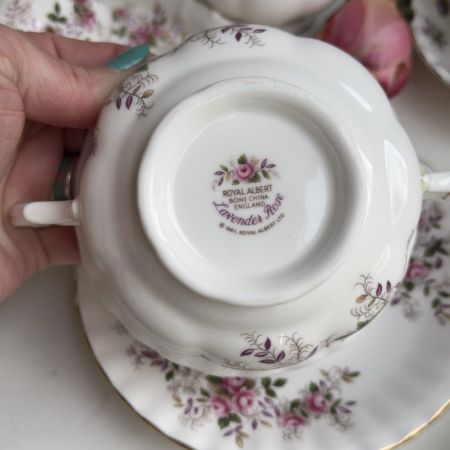 Бульонная пара Lavender Rose Royal Albert 1961 г. 300 мл Англия  