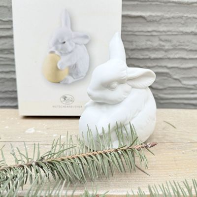 Статуэтка Hutschenreuther Заяц с яйцом 10 см бисквитный фарфор Германия  