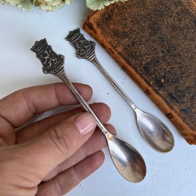 Ложка кофейная Герб 11 см мельхиор набор 2 шт.