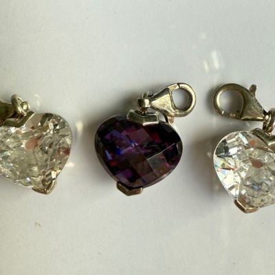 Подвеска шарм Thomas Sabo Сердце кристалл фиолетовый 1,7 см 925