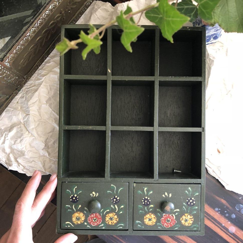 Полка с ящиками малая с росписью