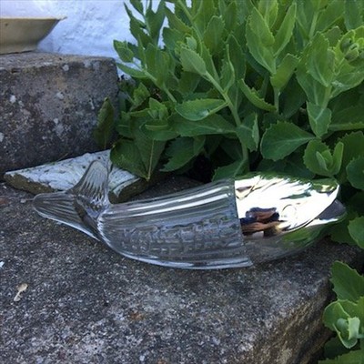 Сахарница сосуд Рыба стекло и пластик голова