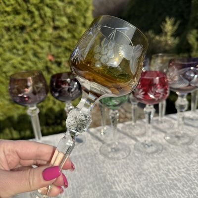 Бокал Anna Hutte янтарный 250 мл накладной хрусталь Германия дизайн 4