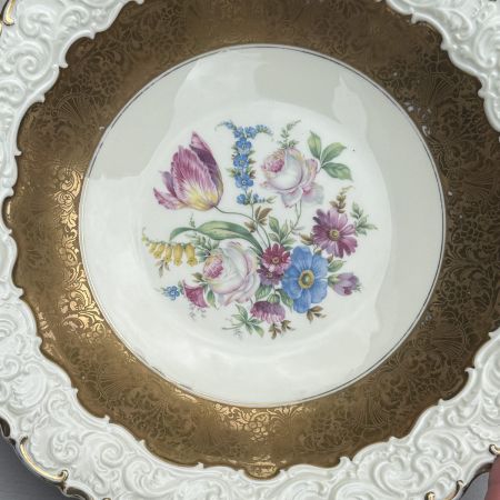 Блюдо Rosenthal 30 см фарфор позолота Германия 1936 г