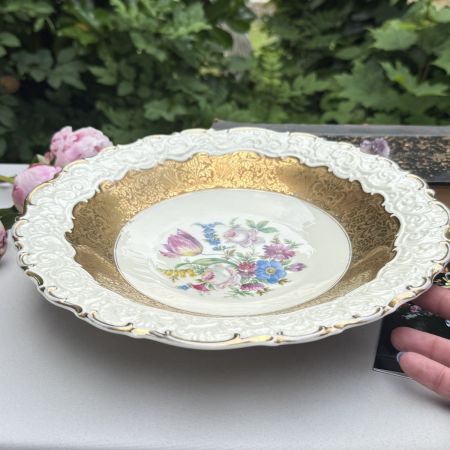 Блюдо Rosenthal 30 см фарфор позолота Германия 1936 г