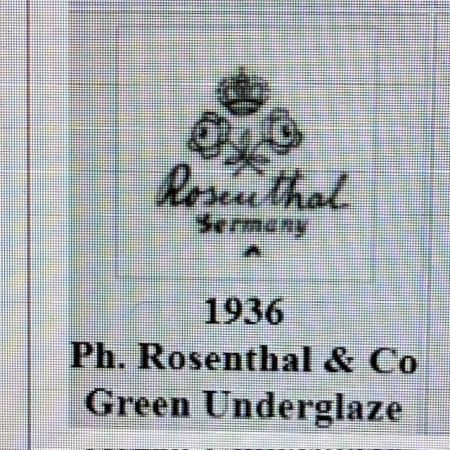 Блюдо Rosenthal 30 см фарфор позолота Германия 1936 г