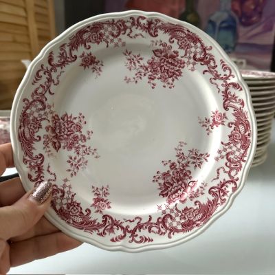 Тарелка ВиллеройБох Valeria красный 20 см Германия 1940-1970 гг. 