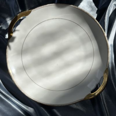Блюдо с ручками 27 см фарфор золочение Франция