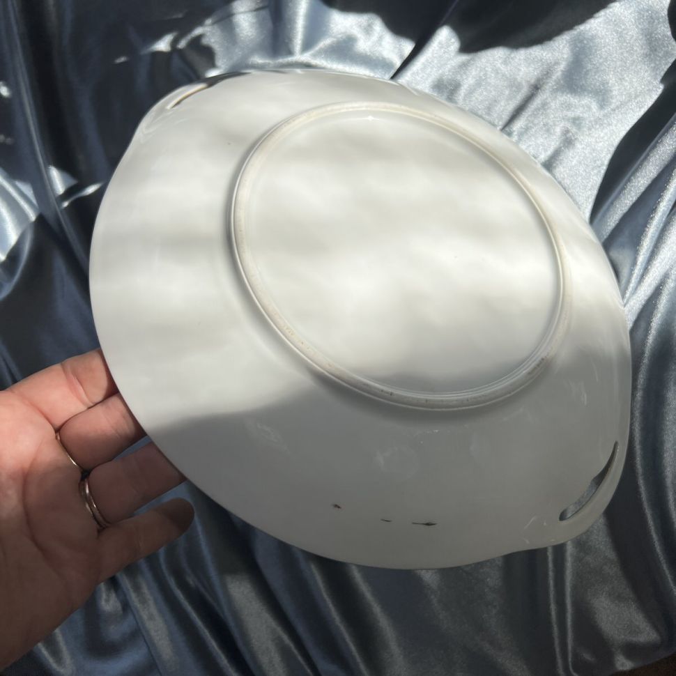 Блюдо с ручками 27 см фарфор золочение Франция