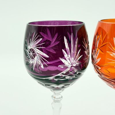 Бокал набор 3 шт. 350 мл цветной хрусталь Чехия