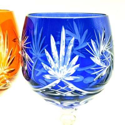 Бокал набор 3 шт. 350 мл цветной хрусталь Чехия