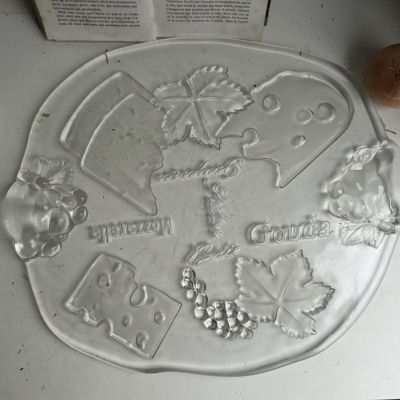 Блюдо поднос для сыра 41 см хрусталь Франция