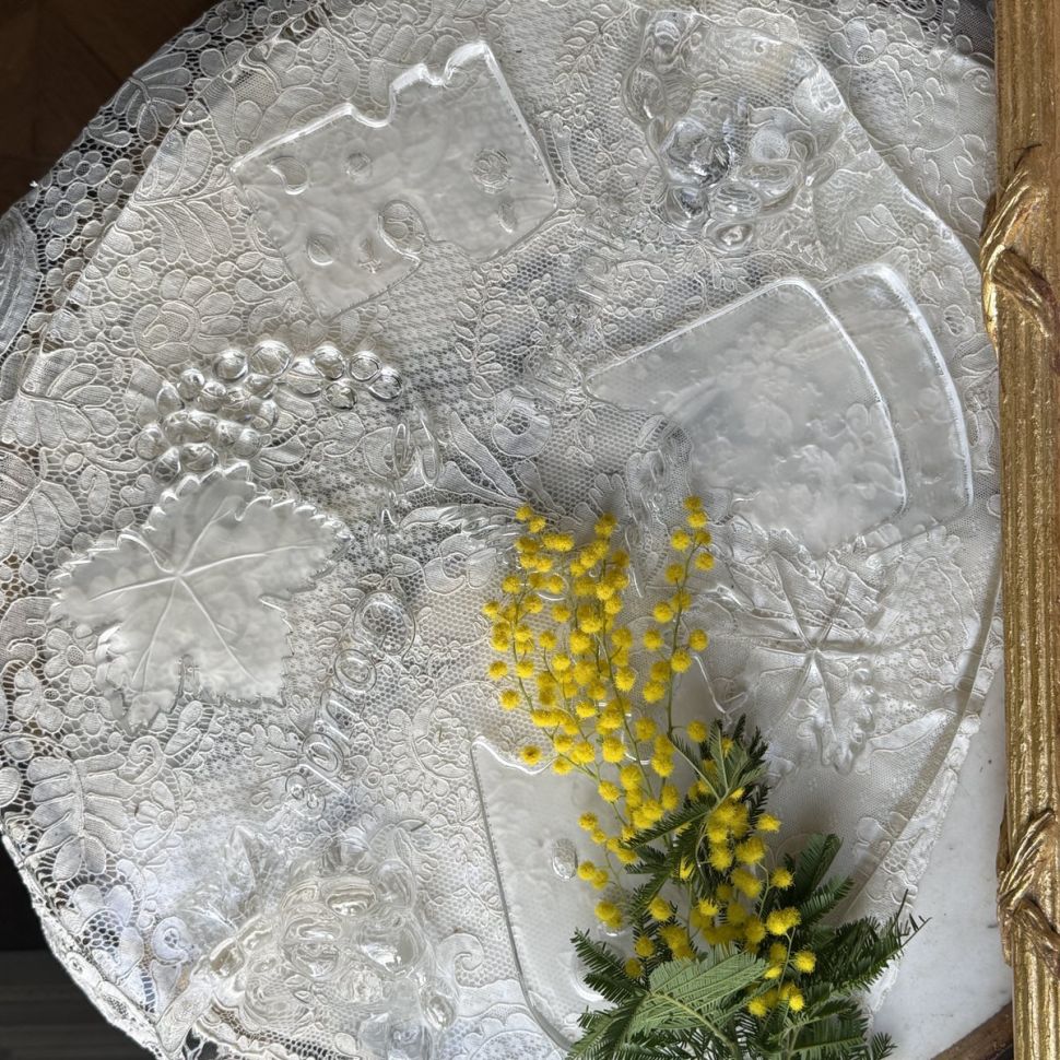 Блюдо поднос для сыра 41 см хрусталь Франция